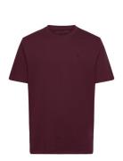 Essential Regular Fit Logo T-Shirt Tops T-shirts Short-sleeved Burgund...