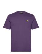 Plain T-Shirt Tops T-shirts Short-sleeved Purple Lyle & Scott