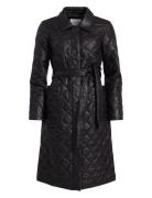 Quilted Coat, Maci Vattert Jakke Black Ivo Nikkolo