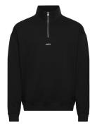 Durty244 Tops Knitwear Half Zip Jumpers Black HUGO