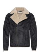 Faux Sheerling Jacket Fôret Jakke Black Scotch & Soda