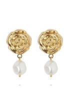 Rosita Pearl Earrings Gold Øredobber Smykker Gold Caroline Svedbom