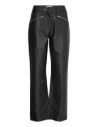 Lr-Globa Bottoms Trousers Leather Leggings-Bukser Black Levete Room