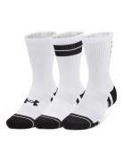 Ua Perf Tech Nov 3Pk Crew Sport Socks Regular Socks White Under Armour