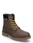 Jfwfinius Pu Nubuck Boot Støvletter Med Snøring Brown Jack & J S