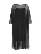 Mschdianora 3/4 Dress Knelang Kjole Black MSCH Copenhagen