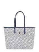 Th Monoplay Leather Tote Shopper Veske Navy Tommy Hilfiger