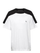 2-Pack Monogram Top Tops T-shirts Short-sleeved White Calvin Klein