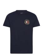 Tjm Reg Tommy Crest Tee Tops T-shirts Short-sleeved Navy Tommy Jeans