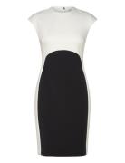 Neoprene Scuba Colorblock Dress Kort Kjole Black Calvin Klein