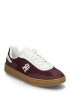 Th Heritage Sneaker Perf Lave Sneakers Burgundy Tommy Hilfiger