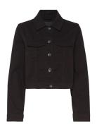 Cropped Twill Jacket Outerwear Jackets Light-summer Jacket Black Monki