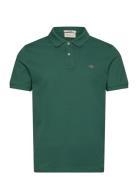 Slim Shield Ss Pique Polo Tops Polos Short-sleeved Green GANT