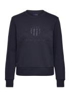 Reg Tonal Shield C-Neck Sweat Tops Sweat-shirts & Hoodies Sweat-shirts...