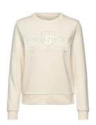 Reg Tonal Shield C-Neck Sweat Tops Sweat-shirts & Hoodies Sweat-shirts...