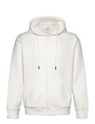 Jjebradley Sweat Zip Hood Noos Tops Sweat-shirts & Hoodies Hoodies Whi...