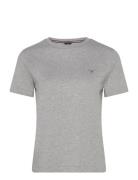 Original Shield T-Shirt Tops T-shirts & Tops Short-sleeved Grey GANT