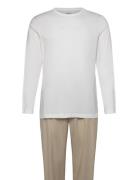 L/S Pant Set Pyjamas Beige Calvin Klein