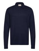 Tencel Wool Ls Polo Tops Polos Long-sleeved Navy GANT