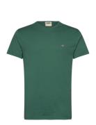 Slim Shield Ss T-Shirt Tops T-shirts Short-sleeved Green GANT