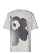 Vihne Unikko Placement Tops T-shirts & Tops Short-sleeved Grey Marimek...