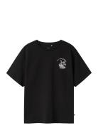 Nkmtobobbi Ss Nreg Top Box Tops T-shirts Short-sleeved Black Name It