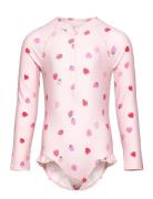 Swimsuit L S Aop Badedrakt Badetøy Pink Lindex