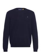 Cotton Wool-Lsl-Plo Tops Knitwear Round Necks Navy Polo Ralph Lauren