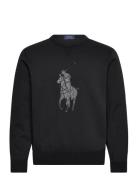 Leather-Pony Double-Knit Sweatshirt Tops Sweat-shirts & Hoodies Sweat-...