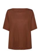 Tence Morty Tee Tops T-shirts & Tops Short-sleeved Brown Mads Nørgaard