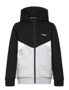 Hooded Cardigan Tops Sweat-shirts & Hoodies Hoodies Black BOSS