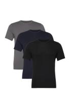 Tshirt Rn 3P Bamboo Tops T-shirts Short-sleeved Black BOSS