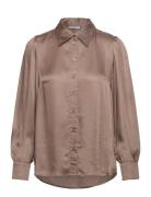 Cwrhona - Shirt Tops Shirts Long-sleeved Brown Claire Woman