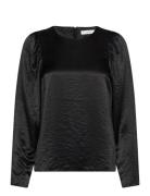 Didraiw Blouse Tops Blouses Long-sleeved Black InWear