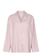Jacket Ls Check Essentials Pyjamas Pink Hunkemöller