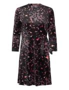 Juicy Leopard Print Velour Dress Knelang Kjole Black Juicy Couture