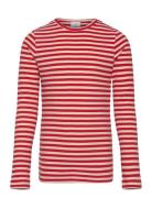 Tnmoore Uni L_S Rib Tee Tops T-shirts Long-sleeved T-shirts Red The Ne...