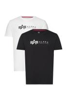 Alpha Label T 2 Pack Tops T-shirts Short-sleeved Multi/patterned Alpha...