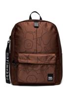 Zip Top Backpack Piirto Unikko Ryggsekk Veske Brown Marimekko