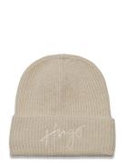 Socialy_Hat Accessories Headwear Beanies Beige HUGO