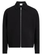 Tech Interlock Zip Jacket Tynn Jakke Black Calvin Klein