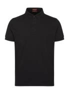 City Pique Polo Tops Polos Short-sleeved Black Superdry