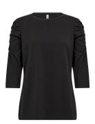 Sc-Orlain Tops T-shirts & Tops Long-sleeved Black Soyaconcept