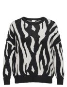 Carmontana Ls Jq Loose O-Neck Knt Tops Knitwear Jumpers Black ONLY Car...