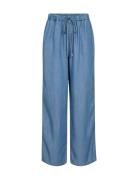 Sc-Liv Bottoms Trousers Wide Leg Blue Soyaconcept