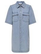 Onlbelle S/S Button Dress Dnm Gua Noos Dresses Shirt Dresses Blue ONLY