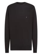 Essential Terry Crewneck Tops Knitwear Round Necks Black Tommy Hilfige...