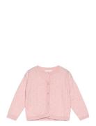 Button Knit Cardigan Tops Knitwear Cardigans Pink Mango