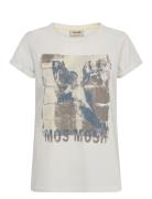 Mmflori O-Ss Tee Tops T-shirts & Tops Short-sleeved Cream MOS MOSH