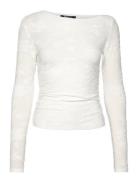 Asymmetric Top Tops T-shirts & Tops Long-sleeved White Gina Tricot